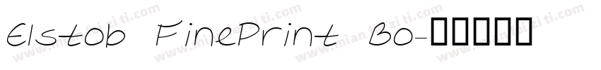 Elstob FinePrint Bo字体转换